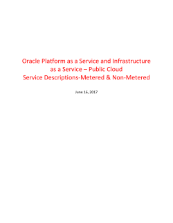 Oracle Platform as a Service and Infrastructure as a Service