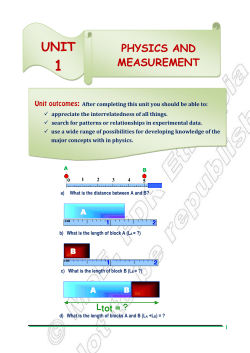 PHYSICS AND MEASUREMENT