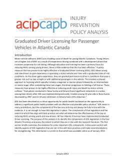 ACIP GDL Policy Analysis 2014 - Atlantic Collaborative on Injury
