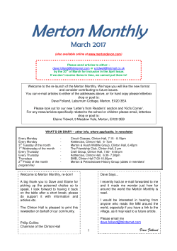 Merton Monthly - Merton, Devon