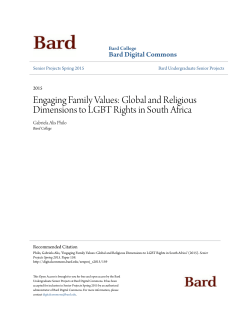 Global and Religious Dimensions to LGBT Rights in South Africa