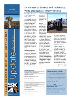 SA Minister of Science and Technology visits proposed astronomy