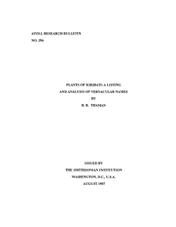 atoll research bulletin no. 296 plants of kiribati