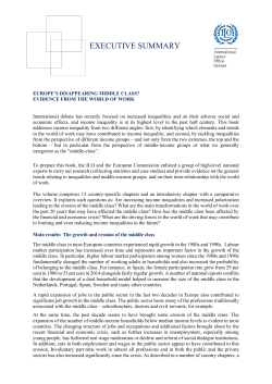 Europe`s disappearing middle class? Evidence from the world
