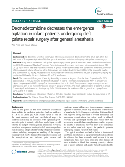 Dexmedetomidine decreases the emergence agitation in infant