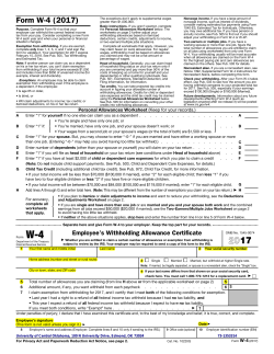 2017 Form W-4