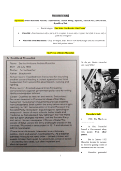 Mussolini&acute;s Italy: