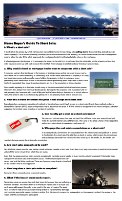 Home Buyer Short Sale Guide