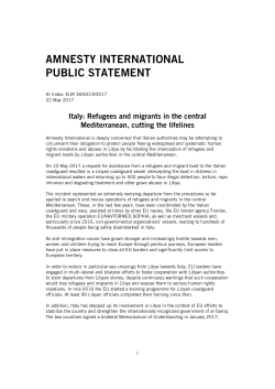 Italy: Refugees and migrants in the central Mediterranean, cutting