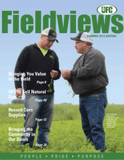 Bringing You Value in the Field UFC to Sell Natural Gas Record