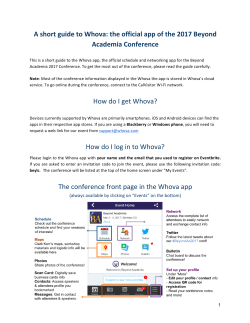 A short guide to Whova - Beyond Academia Conference