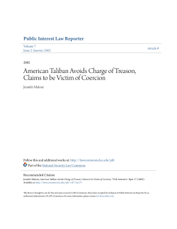 American Taliban Avoids Charge of Treason