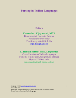 Parsing in Indian Languages