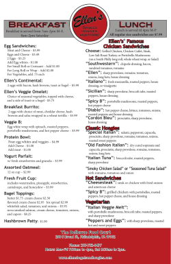 BREAKFAST LuNCH - Ellen`s Bagels and Hoagies