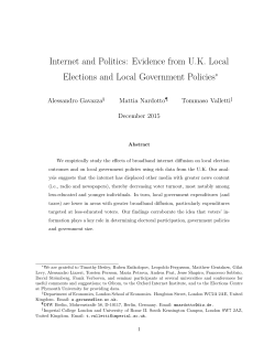 Internet and Politics: Evidence from U.K. Local Elections and Local