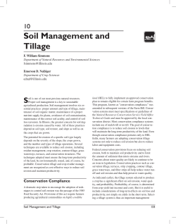10 Soil Management and Tillage