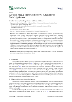 A Fairer Face, a Fairer Tomorrow? A Review of Skin