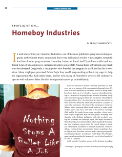 Homeboy Industries - Stanford Center on Poverty and Inequality