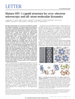 Mature HIV-1 capsid structure by cryo