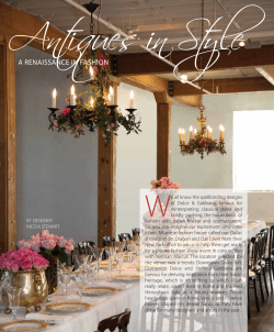 A RENAISSANCE IN FASHION - Inessa Stewart`s Antiques