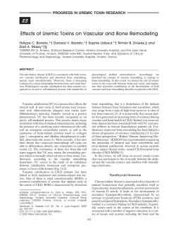 Effects of Uremic Toxins on Vascular and Bone Remodeling