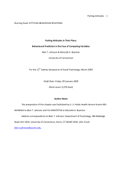 Putting Attitudes in Their Place