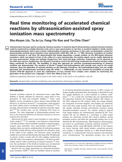 Real time monitoring of accelerated chemical reactions by