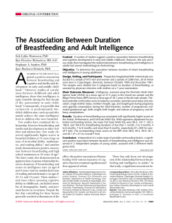 The Association Between Duration of Breastfeeding