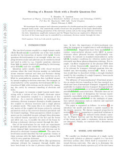Steering of a Bosonic Mode with a Double Quantum Dot