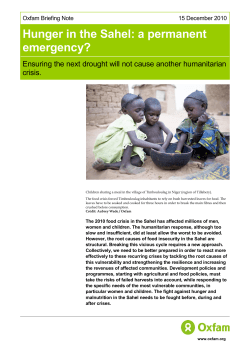 Hunger in the Sahel