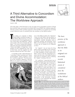 A Third Alternative to Concordism and Divine Accommodation