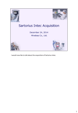 Sartorius Intec Acquisition