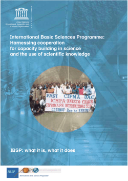 International Basic Sciences Programme - UNESDOC