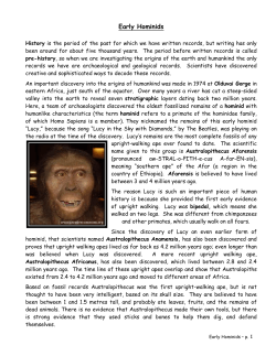 Early Hominids - Mr. Scott`s Cyberdesk