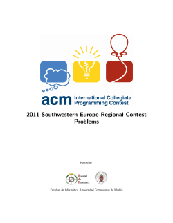 to a PDF with the problem statements - SWERC 2011