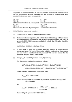 Answers to Homework Problem Sheet 9