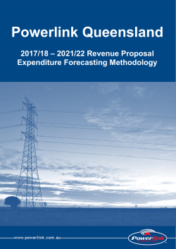 Expenditure Forecasting Methodology