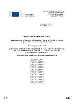Implementation of the European Neighbourhood Policy in