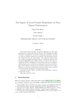 The Impact of Local Product Relatedness on Firm Export