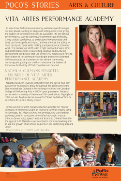 Natasha Gulmans-Sengotta - Founder of Vita Artes