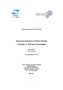 Assessing Indicators of Patent Quality: Complex vs. Discrete