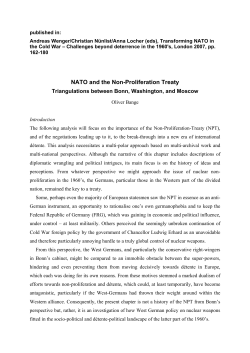NATO and the Non-Proliferation Treaty