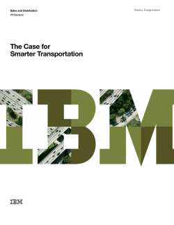 The Case for Smarter Transportation