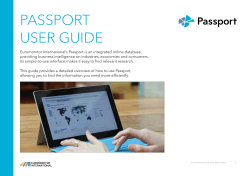 Passport User Guide pdf