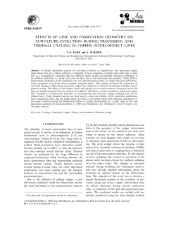 Effects of line and passivation geometry on - nanomechanics