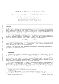 On Prefix Normal Words and Prefix Normal Forms