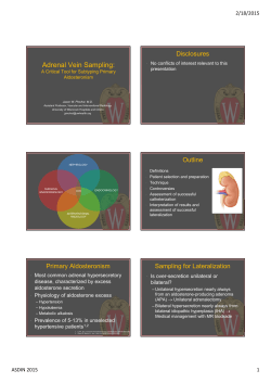 Adrenal Vein Sampling: