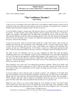 The Confidence Paradox