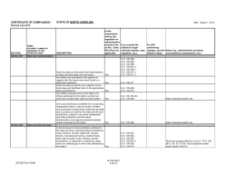 certificate of compliance - North Carolina Department of Revenue