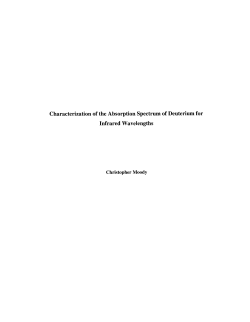 Characterization of the Absorption Spectrum of Deuterium for